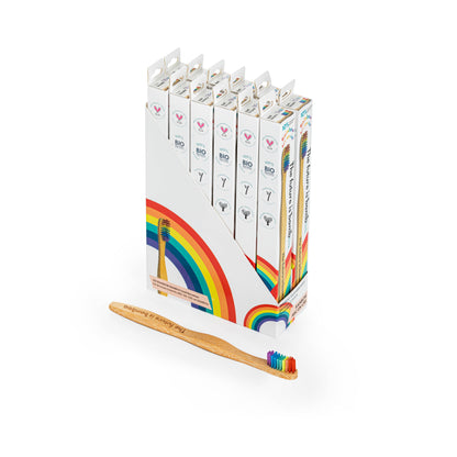 Rainbow Adult Soft Bamboo Toothbrush