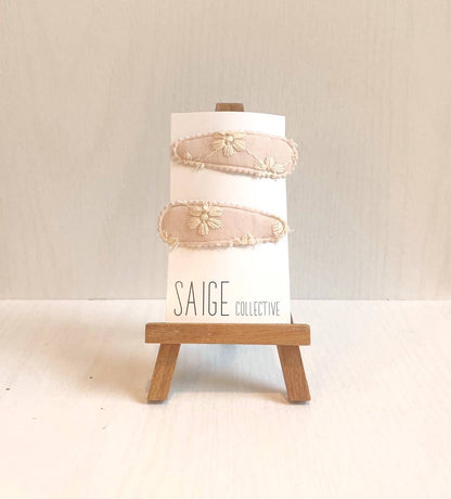 Saige Collective - Boho Embroidered Hair Clip