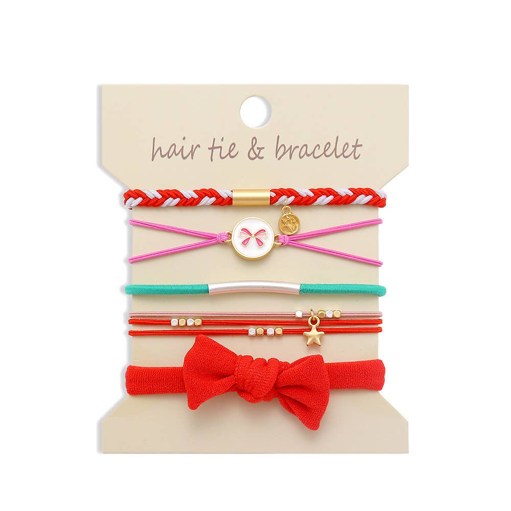 Bohemian Hair Tie Bracelet Stacks