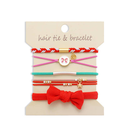 Bohemian Hair Tie Bracelet Stacks