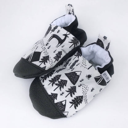 Woodland Baby Shoes: Gray Faux Suede / 18-24 months