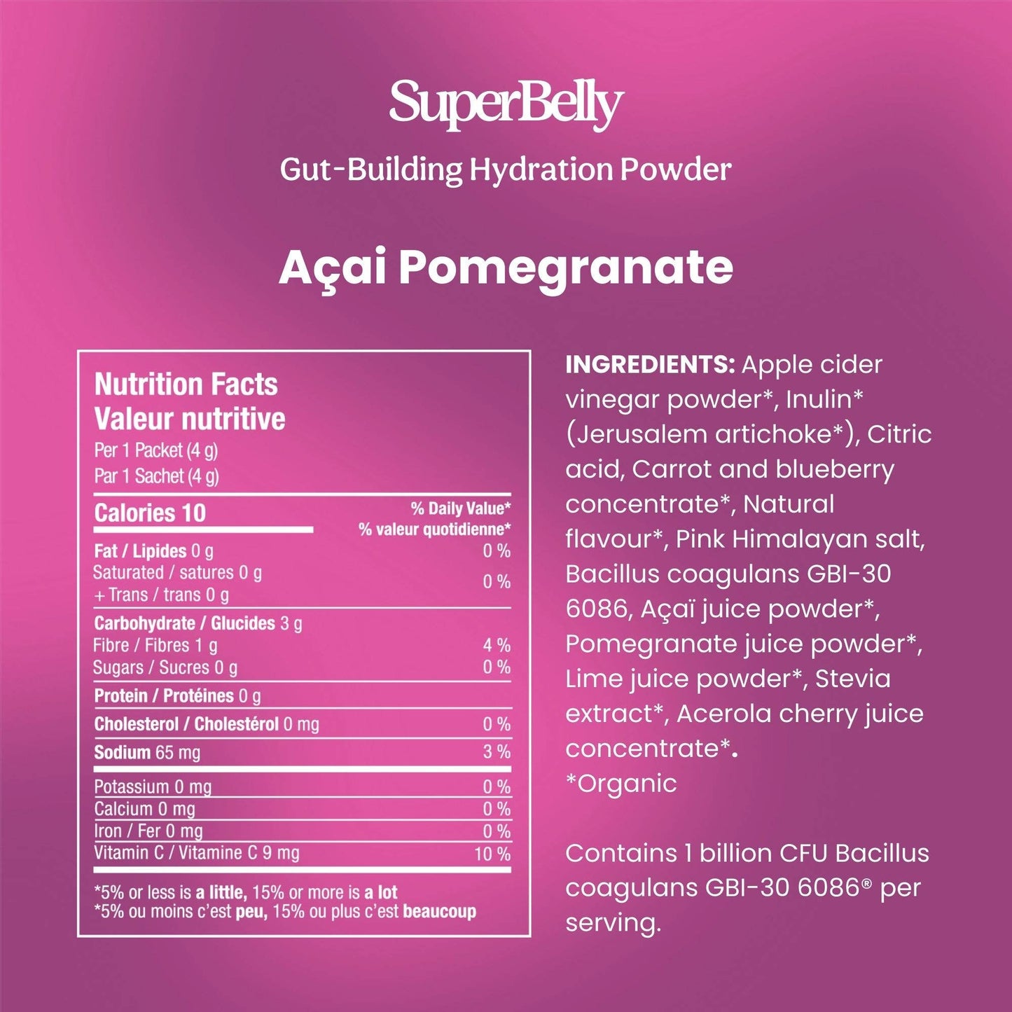 Blume - SuperBelly Hydration & Gut Mix, Açai Pomegranate