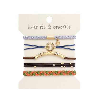 Bohemian Hair Tie Bracelet Stacks