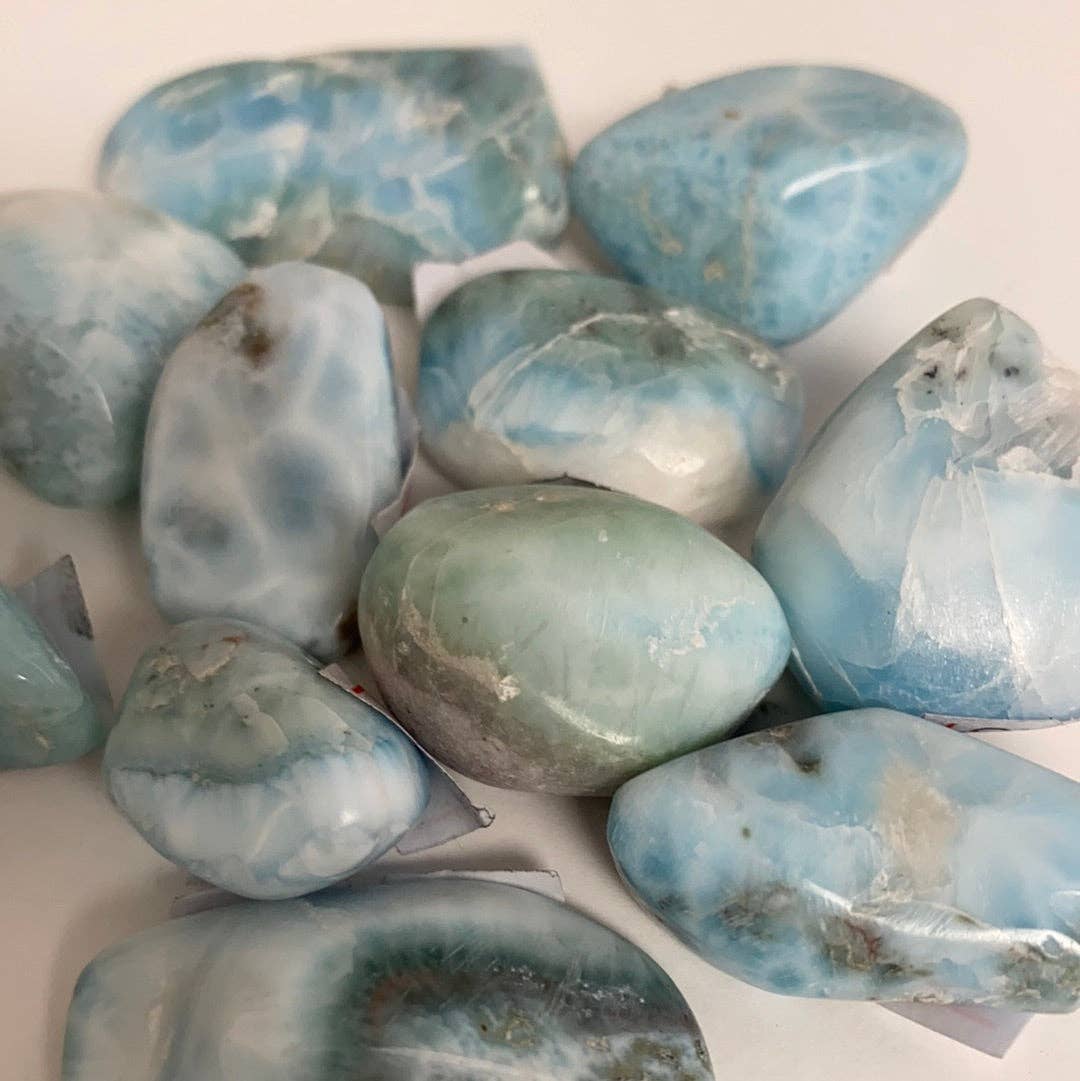 High Quality Larimar Tumbled Crystal