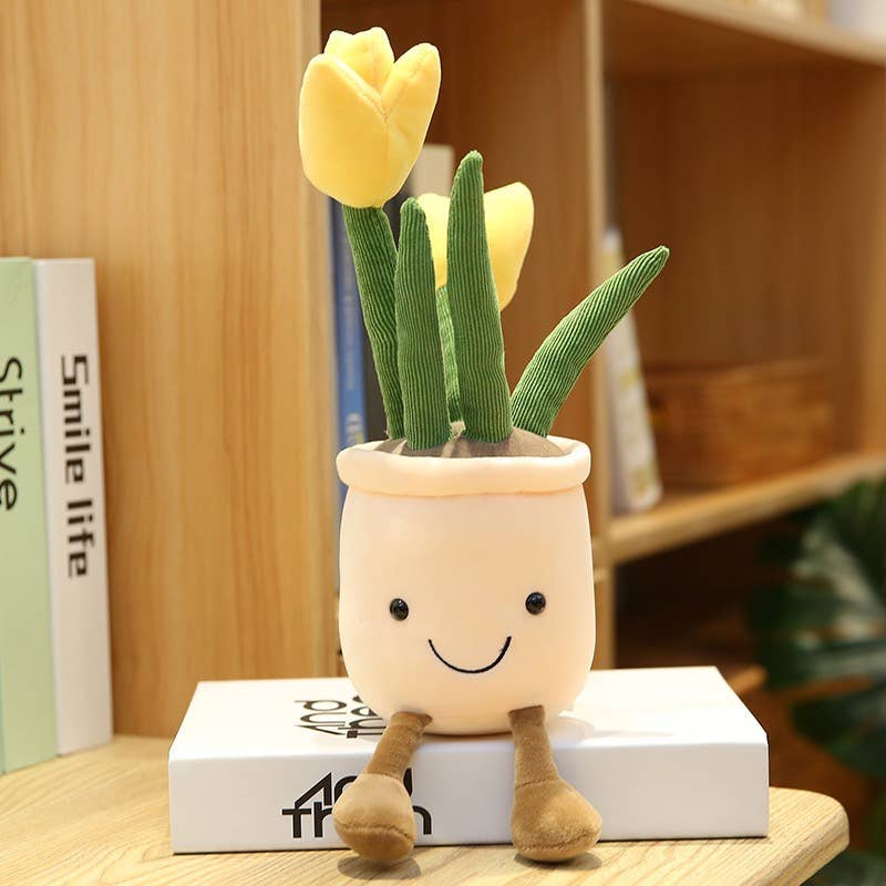 12” Flower Shaped Plush - Tulip