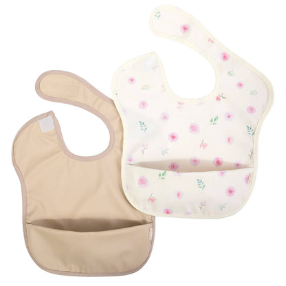 Flowers & Sand Smock Bibs (2pc)