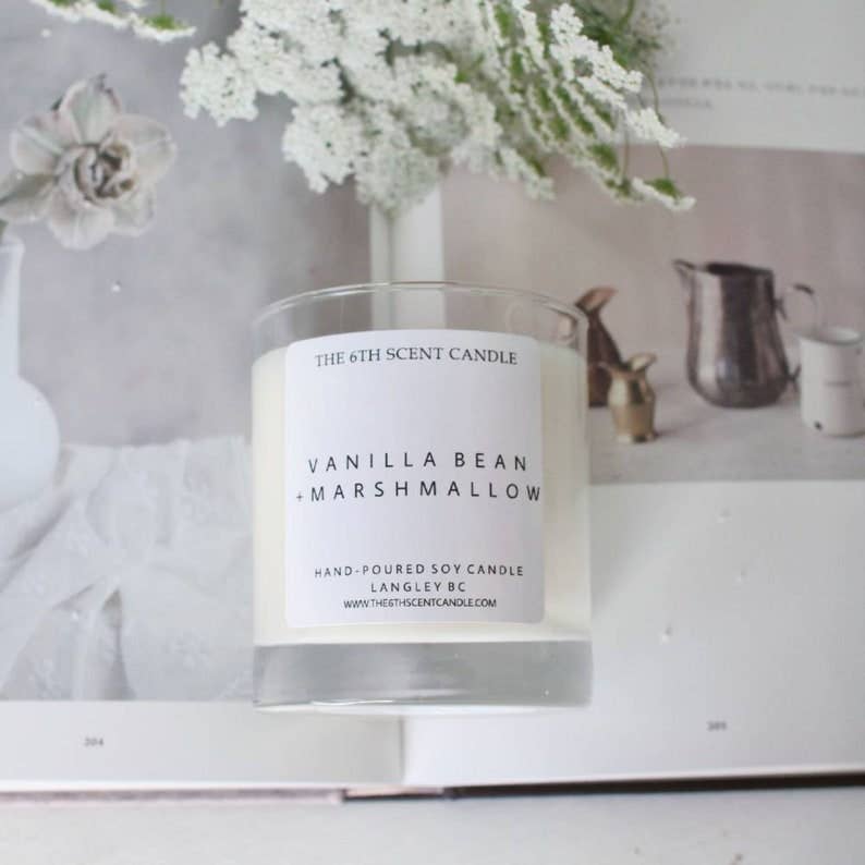 The 6th Scent Candle - Vanilla Bean + Marshmallow Soy Candle