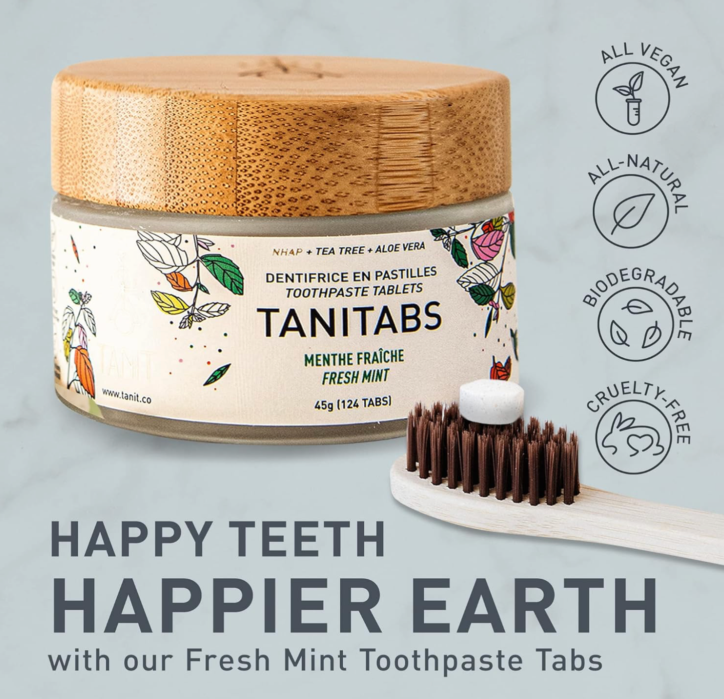 Fresh Mint - Solid Toothpaste Tabs - 2-month supply 
