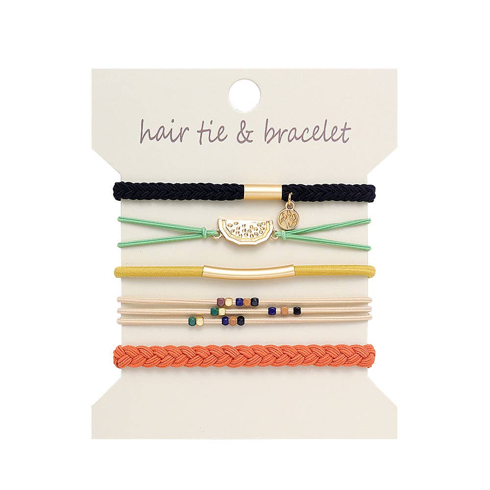 Bohemian Hair Tie Bracelet Stacks