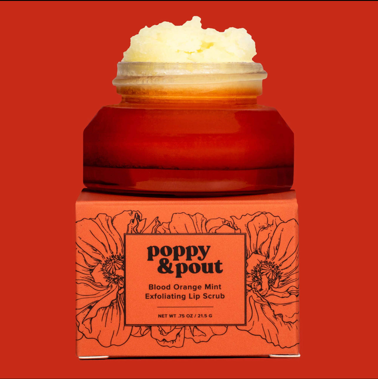 Poppy & Pout - Lip Scrub, Pomegranate Peach