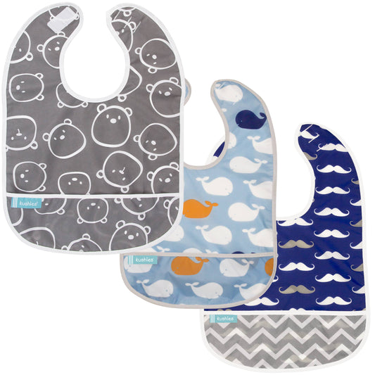 Cleanbib Waterproof Bib - Pack Of 3