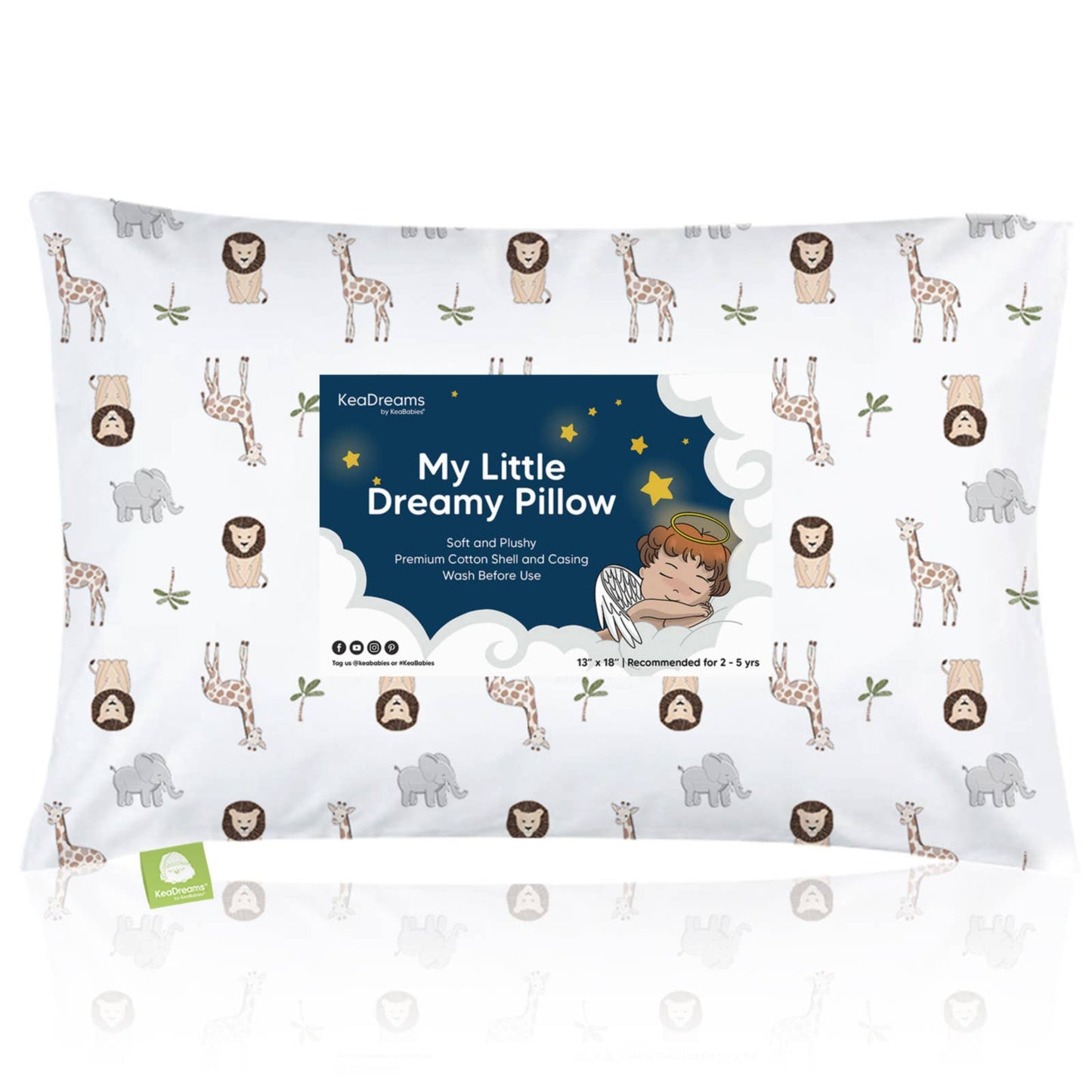 KeaBabies Toddler Pillow With Pillowcase (The Wild)
