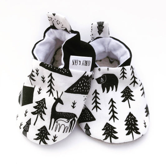 Woodland Baby Shoes: Gray Faux Suede