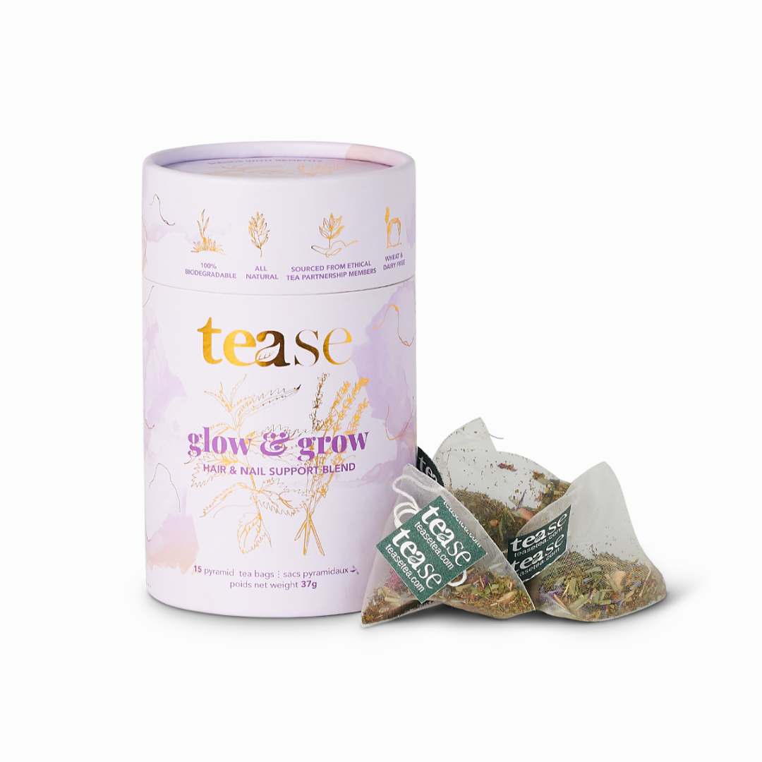 Tease | Wellness Tea Blends + Accessories - Glow & Grow Superfood + Adaptogen Tea Blend | Beauty Support