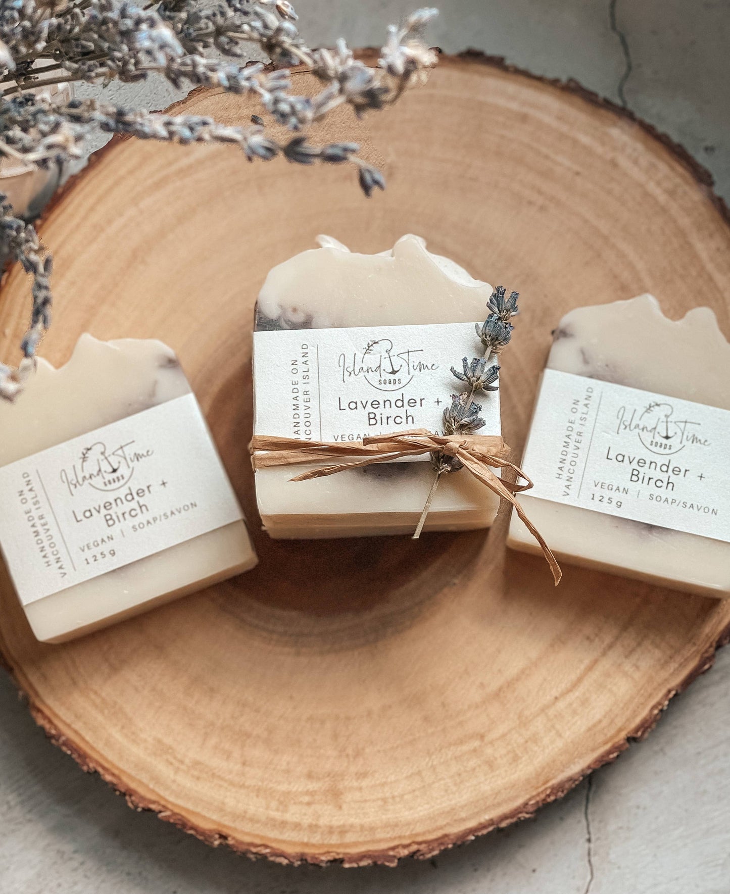 Island Time Soap + Candle - All Natural Lavender + Birch Handmade Artisan Soap