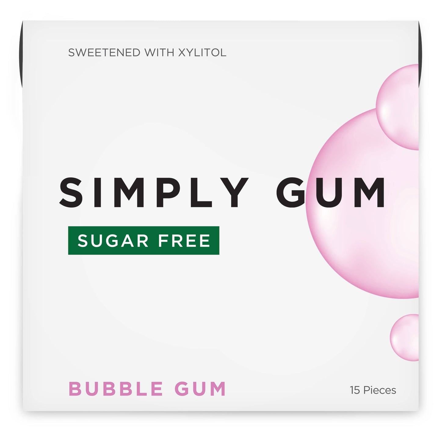 Simply Sugar Free Bubble Gum Natural Chewing Gum