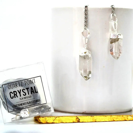 Loveyenergy & Blessings - Quartz Crystal Tea Infuser, Crystal Infuser Loose Leaf Tea