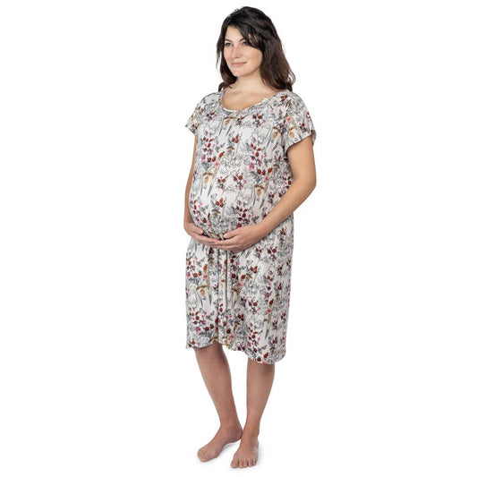 Three Little Tots Floral Mommy Labor and Delivery/ Nursing Gown