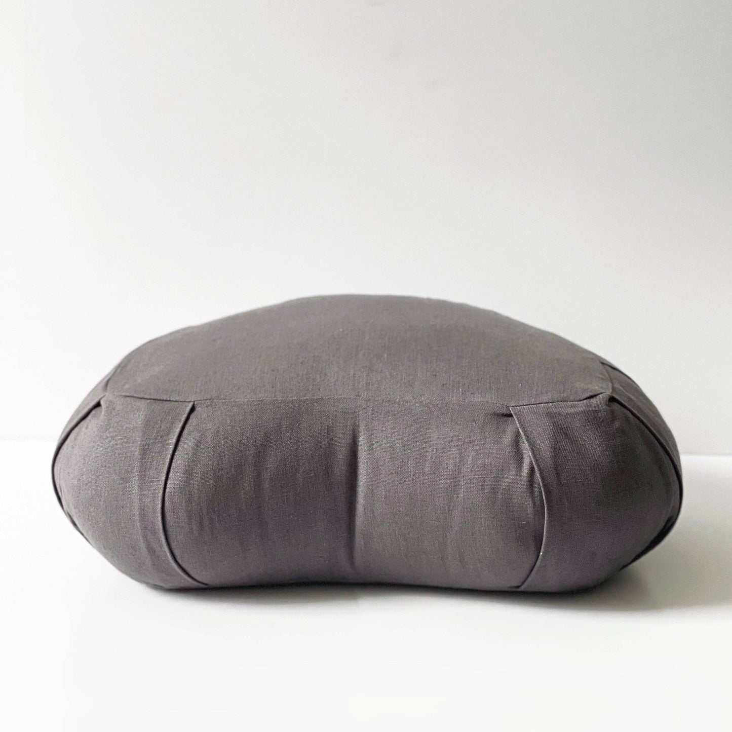 Scoria World Inc. - Crescent Natural Meditation Cushion in Shadow Grey by Scoria