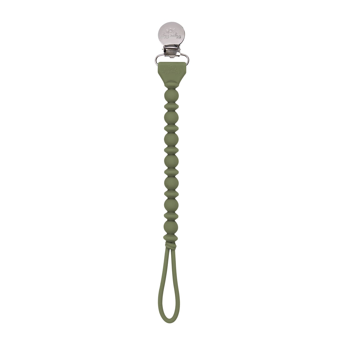 Sweetie Strap™ Silicone One-Piece Pacifier Clips: Camo Beaded