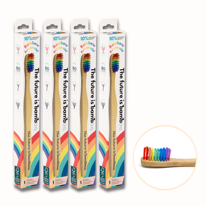 Rainbow Adult Soft Bamboo Toothbrush