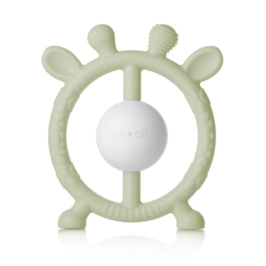 Sage Giraffe Teether & Rattle