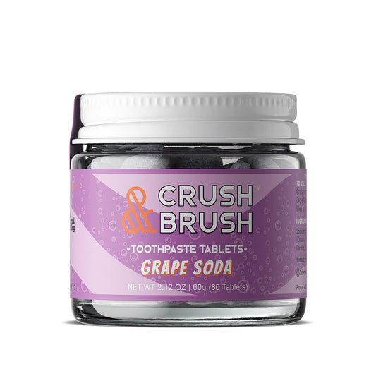 Nelson Naturals - Crush & Brush Toothpaste Tablet - GRAPE SODA 60g/2.2oz