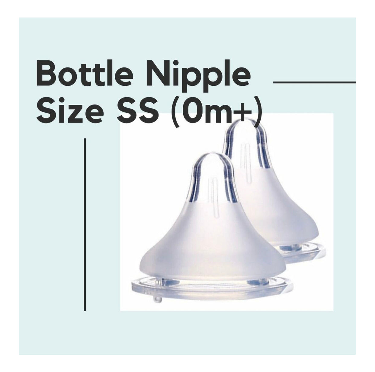 Breastfeeding-Friendly Bottle Nipple WIDE NECK- Super Slow Flow Set of 2