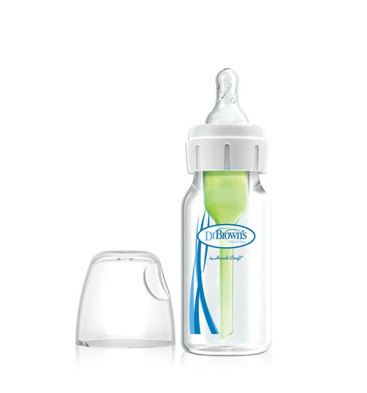 Dr. Brown’s Natural Options+ 4oz Bottle with Level T (Transitional/Newborn) Nipple, 4oz