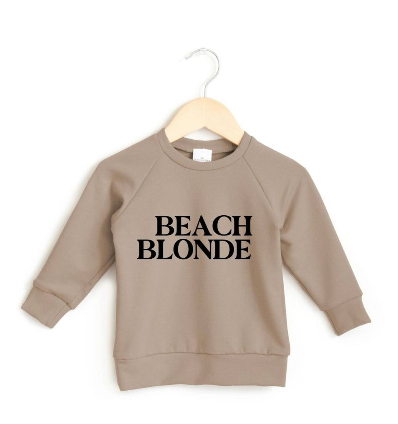 Posh & Cozy Beach Blonde Crewneck Toddler Biscotti