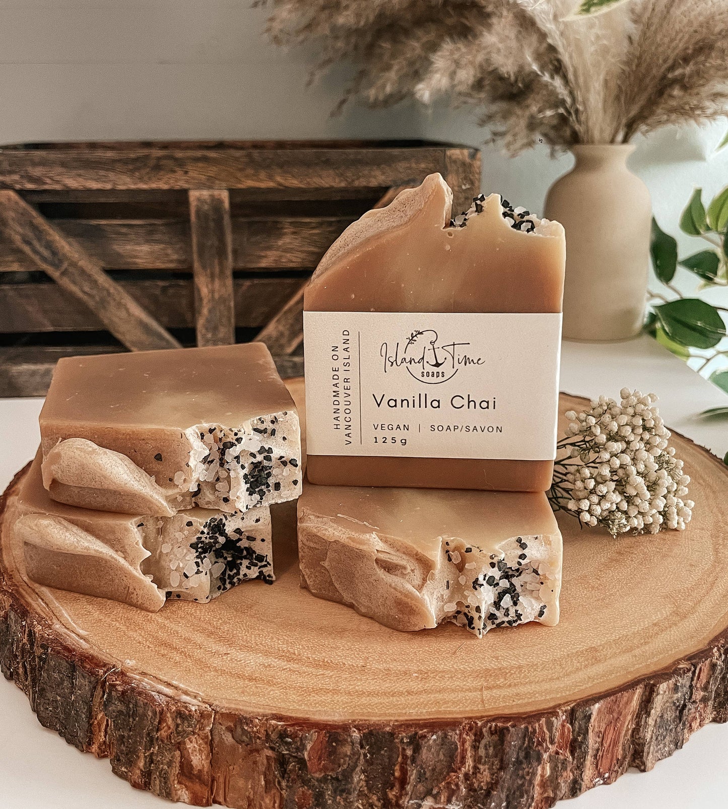 Island Time Soap + Candle - All Natural Vanilla Chai Handmade Artisan Soap