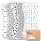 KeaBabies URBAN Organic Burp Cloths (Grayscape)
