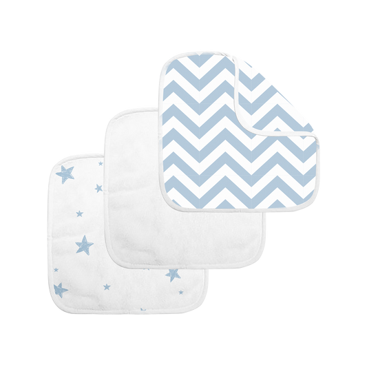 Washcloths-3 pack Baby and Kids Blue