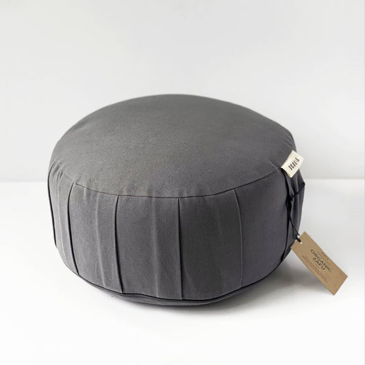 Zafu Natural Meditation Cushion in Shadow Grey