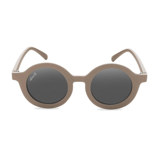 Taupe Kids Round Sunglasses