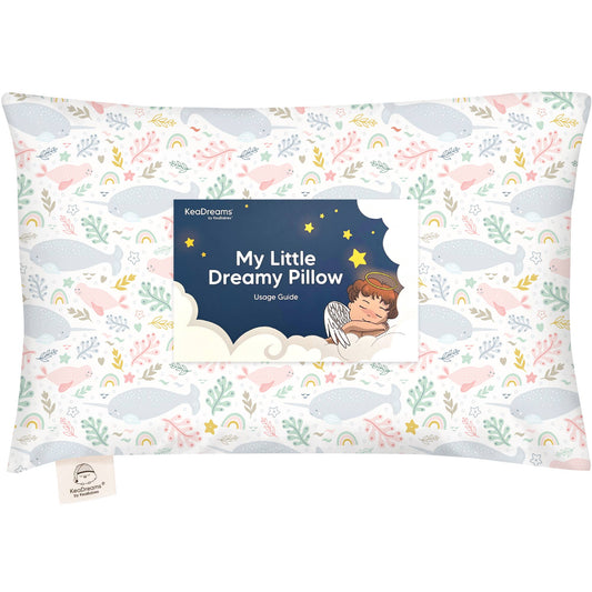KeaBabies - 13X18 Toddler Pillow With Pillowcase (Narwhal)